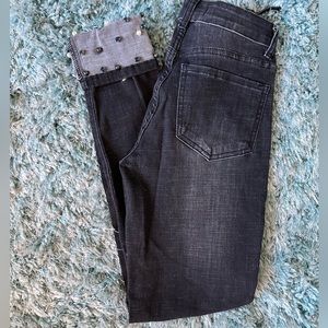 Vocal black cuffed jeans size S